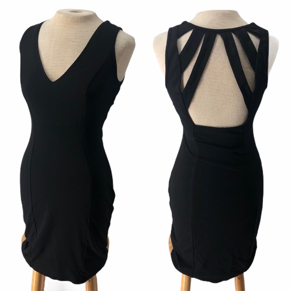 Haute Monde Dresses & Skirts - Haute Monde Strappy Mini Bodycon Black Dress S